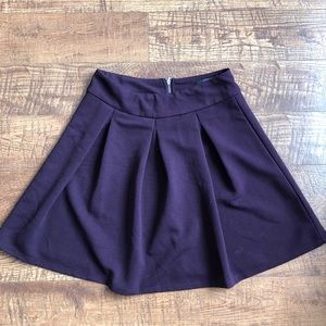 The Limited Purple High Waisted Pleated Mini Skirt